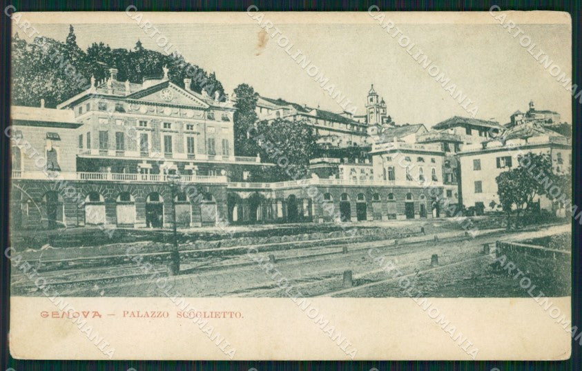 Genova Città Palazzo Scoglietto MACCHIA cartolina QZ5886 – fronte