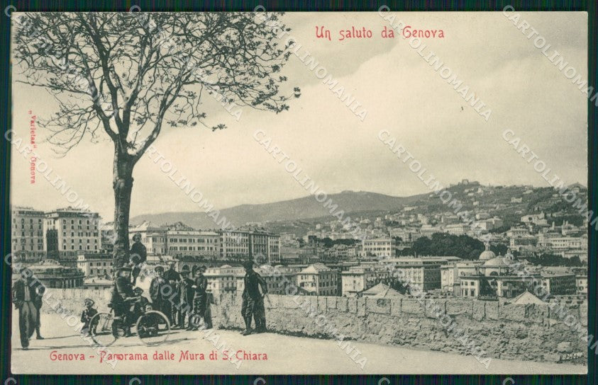 Genova Città Mura Santa Chiara cartolina QZ5887 – fronte