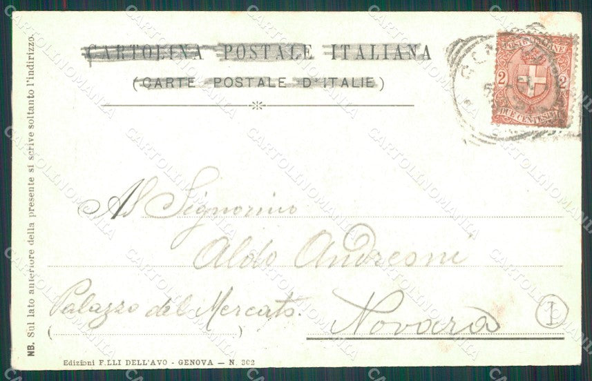 Genova Città Esposizione Industriale 1901 cartolina QZ5897 – retro