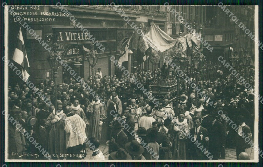 Genova Città Congresso Eucaristico Processione Sciutto Foto cartolina QZ5899 – fronte