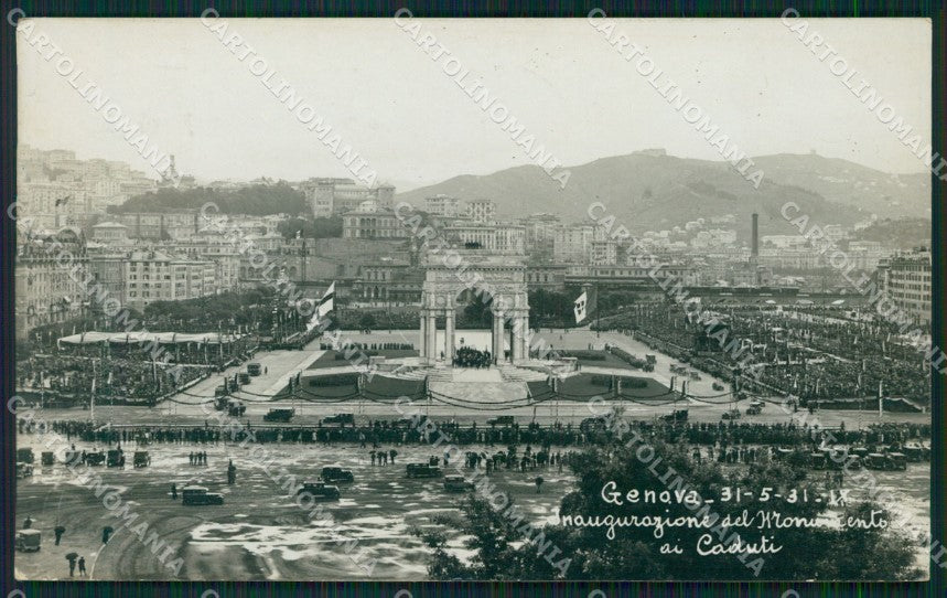 Genova Città Inaugurazione Monumento Caduti Foto cartolina QZ5900 – fronte