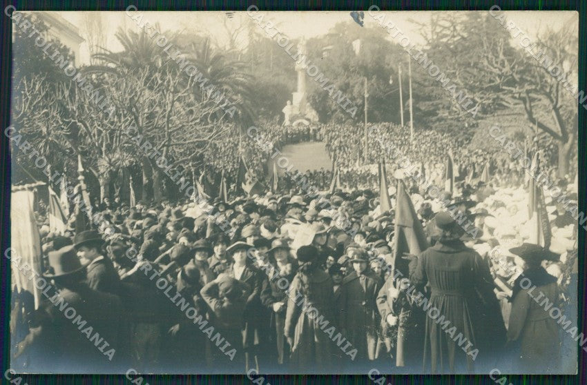 Genova Città Onoranze a Mazzini MACCHIA Foto cartolina QZ5902 – fronte
