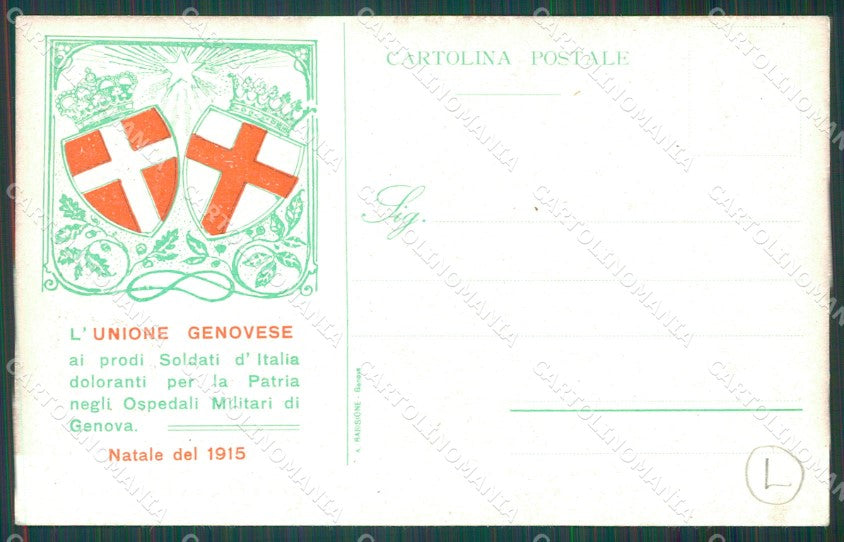 Genova Città Festa Cacciata Austriaci Santuario d'Oreglia cartolina QZ5905 – retro