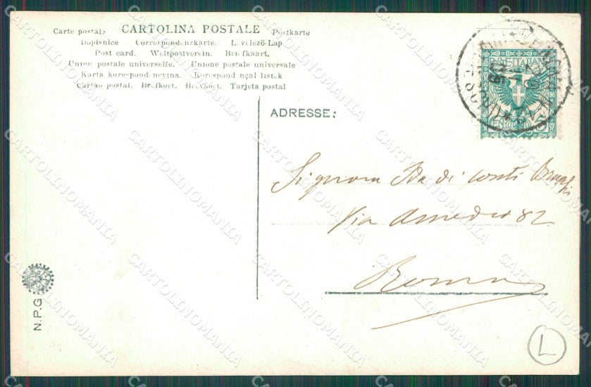 Genova Città Posa Prima Pietra Porto Giambruni NPG Foto cartolina QZ5907 – retro