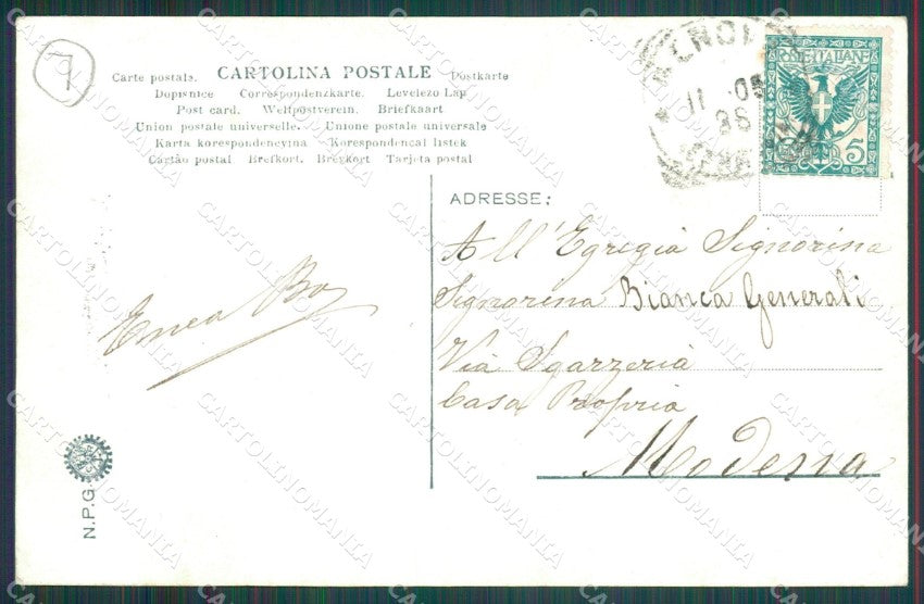 Genova Città Posa Prima Pietra Porto Giambruni NPG Foto cartolina QZ5908 – retro