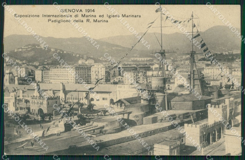 Genova Città Esposizione 1914 Padiglione Marina cartolina QZ5924 – fronte
