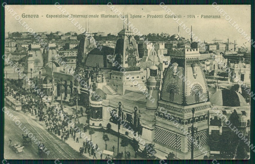 Genova Città Esposizione 1914 PIEGHINA cartolina QZ5928 – fronte