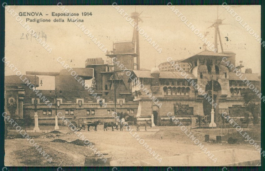 Genova Città Esposizione 1914 Padiglione Marina cartolina QZ5929 – fronte