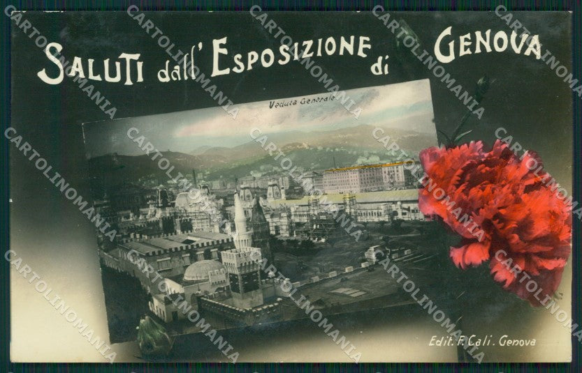 Genova Città Esposizione 1914 Saluti da Foto cartolina QZ5935 – fronte