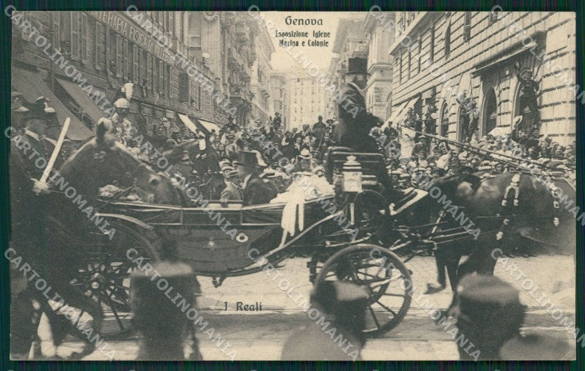 Genova Città Esposizione 1914 Carrozza Savoia Foto cartolina QZ5944 – fronte