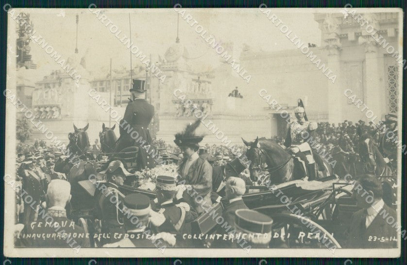 Genova Città Esposizione 1914 Carrozza Savoia ABRASA Foto cartolina QZ5946 – fronte