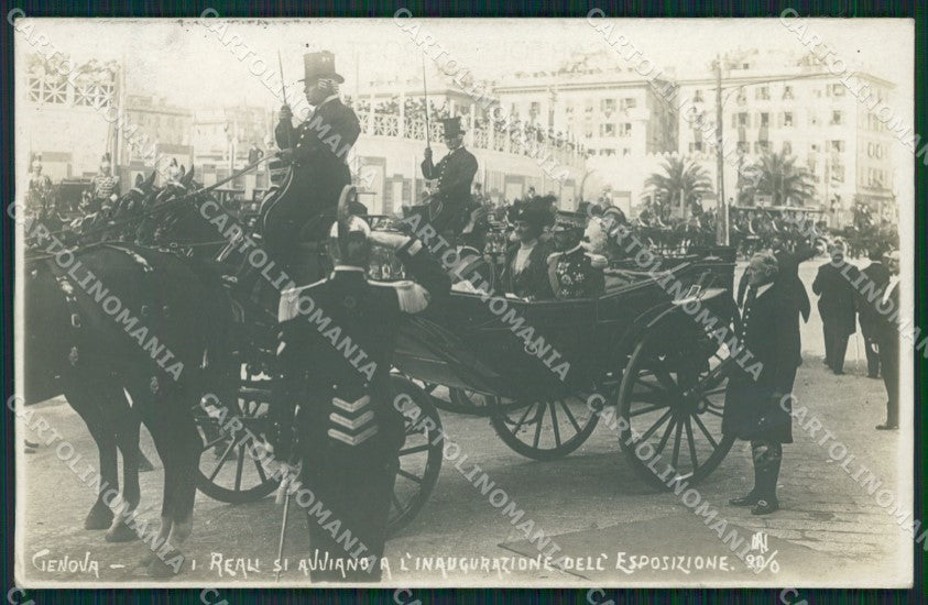 Genova Città Esposizione 1914 Carrozza Savoia Foto cartolina QZ5948 – fronte