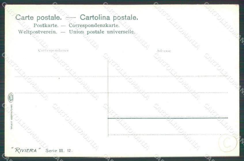 Genova Città Costumi Mulo cartolina QZ5957 – retro
