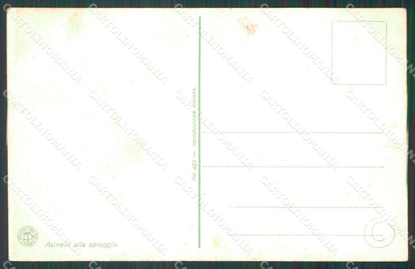Genova Città Costumi Asini PIEGHINA cartolina QZ5958 – retro