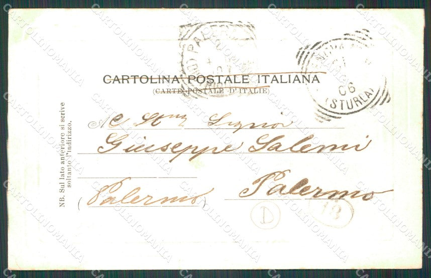 Genova Città Costumi Carretto Asini cartolina QZ5965 – retro