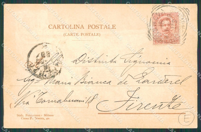 Genova Città Costumi Carretto Asini cartolina QZ5972 – retro