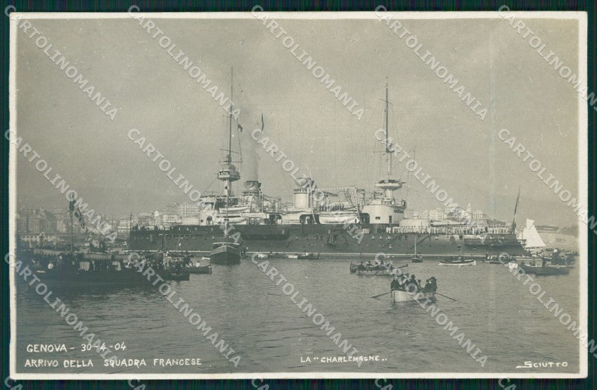 Genova Città Nave la Charlemagne Sciutto Marina Militare Foto cartolina QZ5996 – fronte