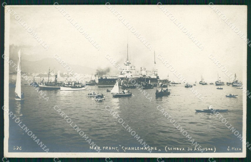 Genova Città Nave la Charlemagne Marina Militare Neer Foto cartolina QZ5997 – fronte