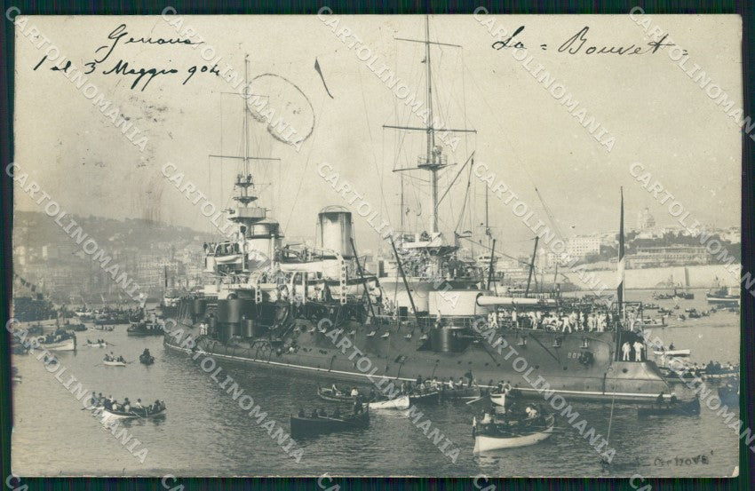 Genova Città Nave la Bonvet COLLA PIEGHINA Foto cartolina QZ6012 – fronte
