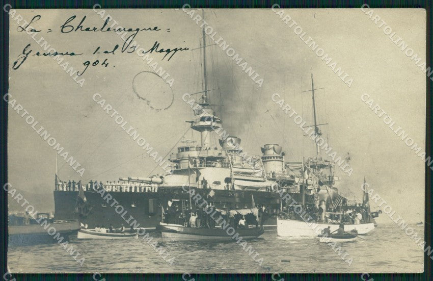 Genova Città Nave la Charlemagne Foto cartolina QZ6014 – fronte