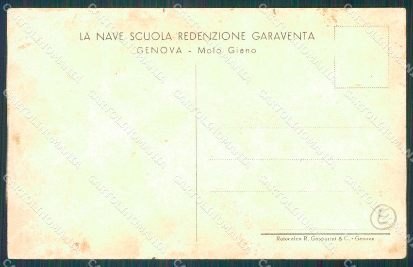 Genova Città Porto Domingo Garaventa Marina Militare PIEGA cartolina QZ6019 – retro