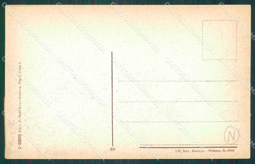 Genova Città Porto Sbarco Emigranti cartolina QZ6039 – retro