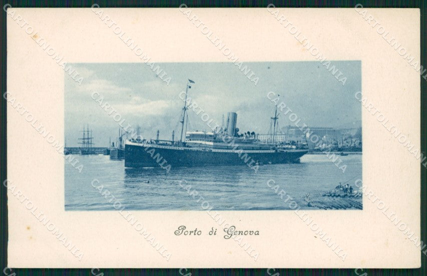 Genova Città Porto PIEGHINA cartolina QZ6046 – fronte