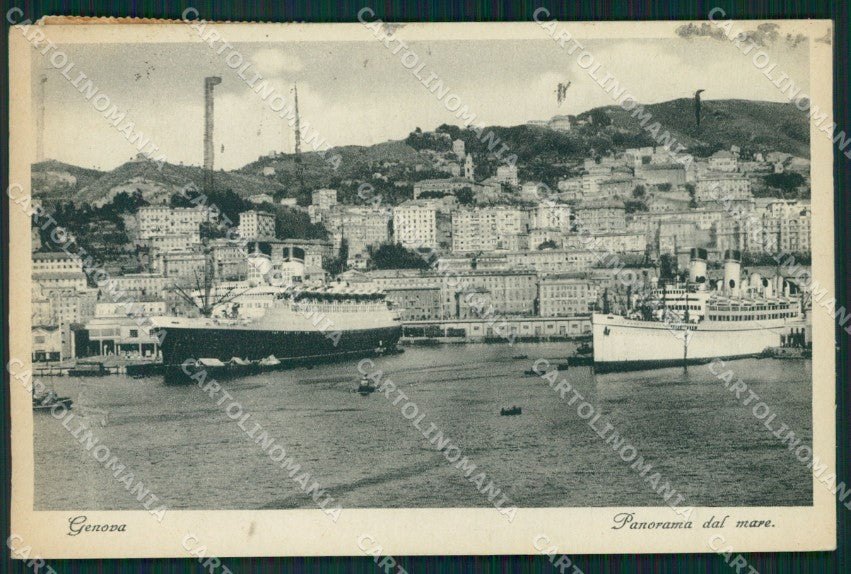 Genova Città Porto MACCHIA cartolina QZ6047 – fronte