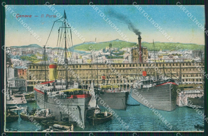 Genova Città Porto cartolina QZ6050 – fronte