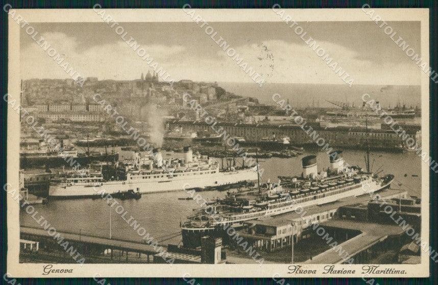 Genova Città Stazione Marittima cartolina QZ6052 – fronte