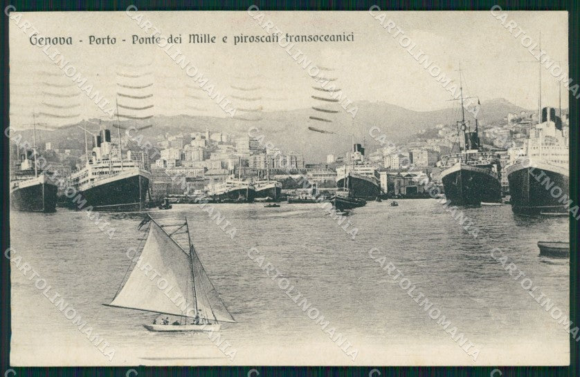 Genova Città Porto Ponte dei Mille cartolina QZ6059 – fronte