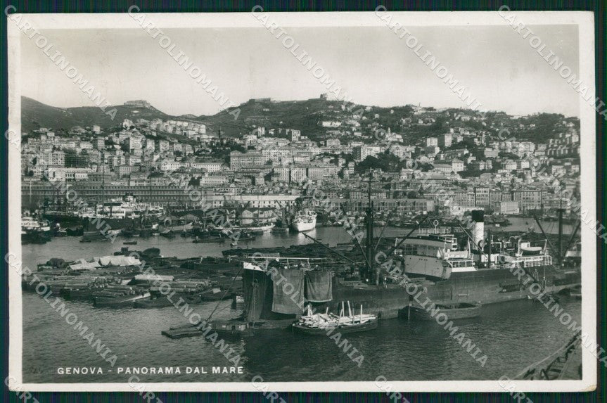 Genova Città Porto Foto cartolina QZ6064 – fronte