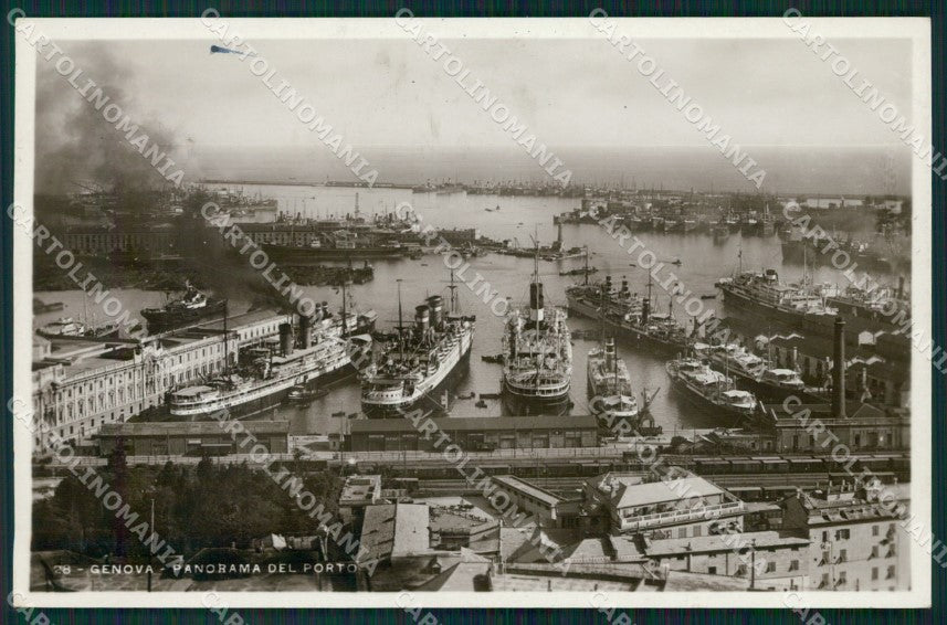 Genova Città Porto Foto cartolina QZ6065 – fronte