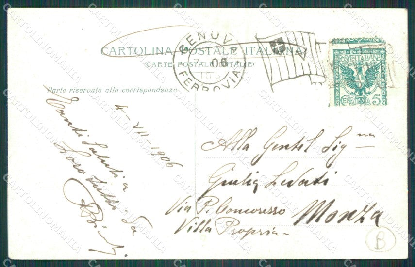 Genova Città Piroscafo cartolina QZ6066 – retro