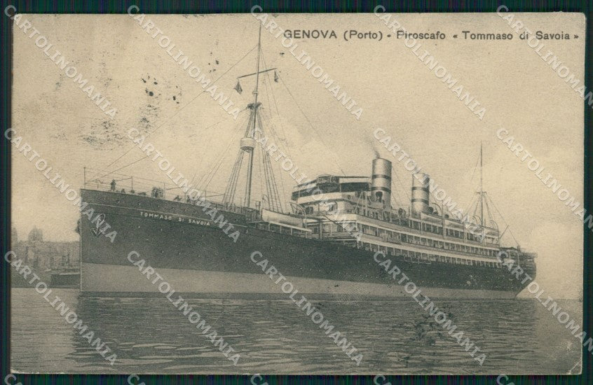 Genova Città Piroscafo Tommaso di Savoia cartolina QZ6069 – fronte