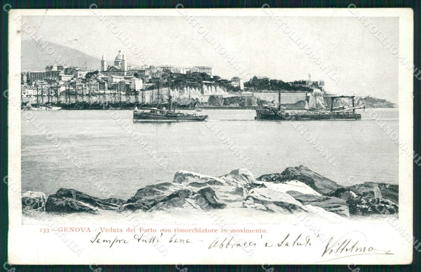 Genova Città Porto cartolina QZ6075 – fronte