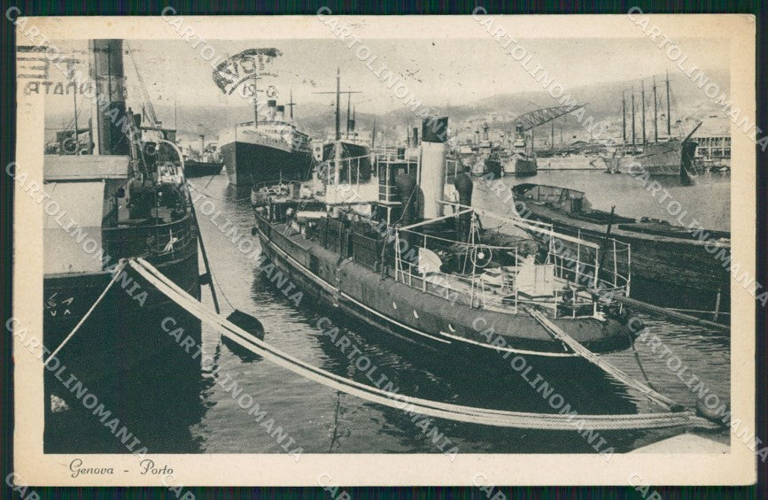 Genova Città Porto cartolina QZ6080 – fronte