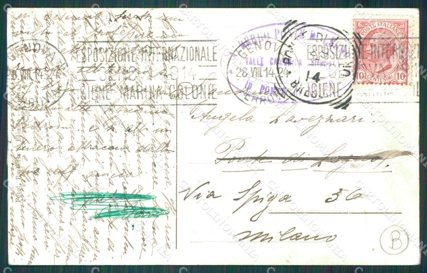 Genova Città Porto MACCHIA cartolina QZ6085 – retro