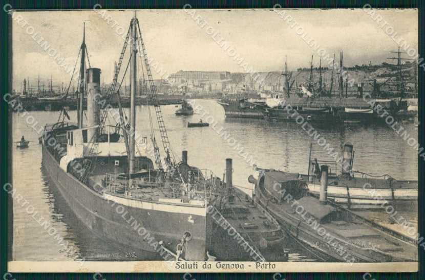 Genova Città Porto cartolina QZ6086 – fronte