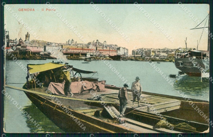 Genova Città Porto PIEGHE cartolina QZ6103 – fronte
