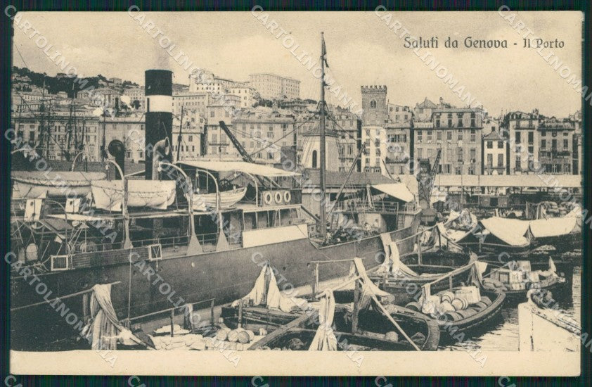 Genova Città Porto cartolina QZ6105 – fronte