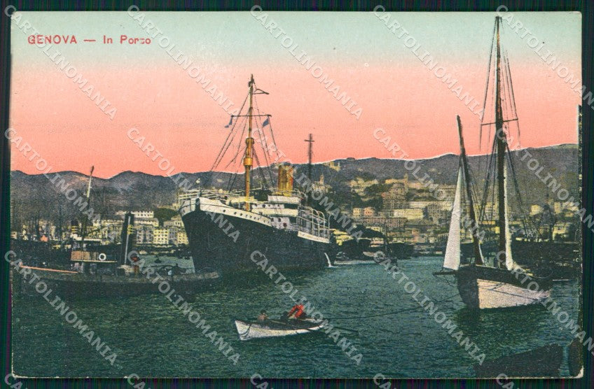 Genova Città Porto PIEGA cartolina QZ6114 – fronte