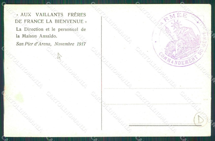 Genova Città Porto PIEGA cartolina QZ6114 – retro