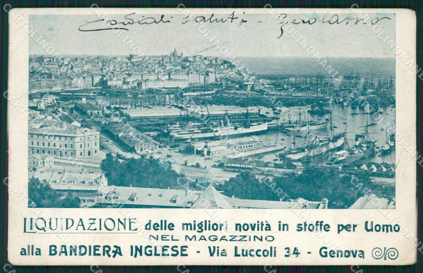Genova Città Porto Pubblicitaria cartolina QZ6118 – fronte