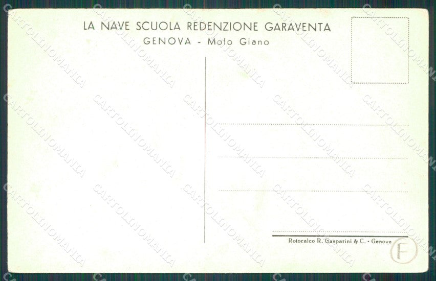 Genova Città Sfilata Marinai Nave Scuola Garaventa cartolina QZ6122 – retro