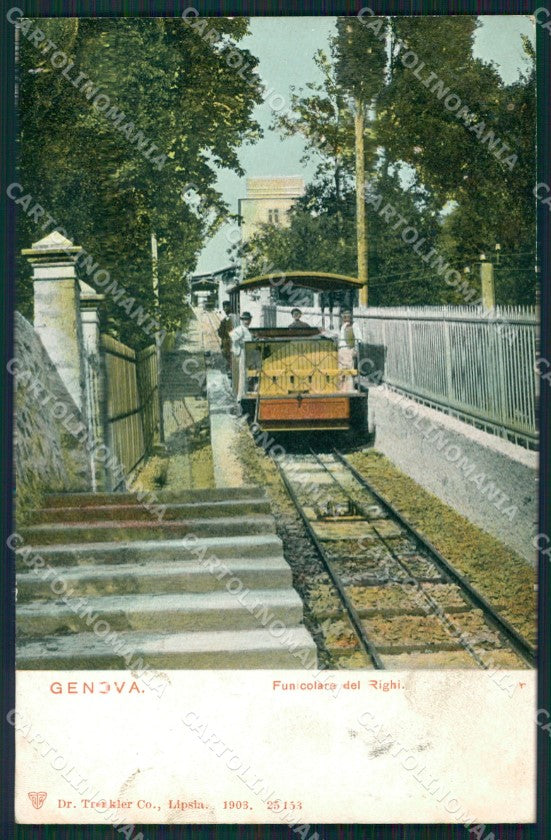Genova Città Funicolare Righi cartolina QZ6131 – fronte