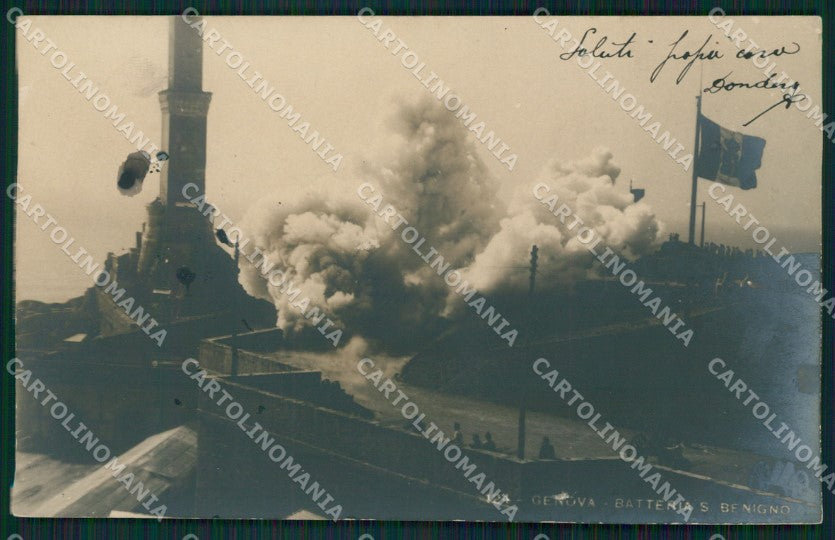 Genova Città Militari Artiglieria MACCHIE Foto cartolina QZ6153 – fronte