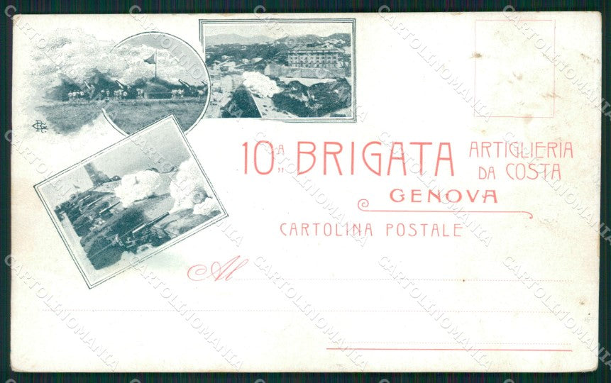 Genova Città Militari 10 Brigata Artiglieria cartolina QZ6165 – fronte