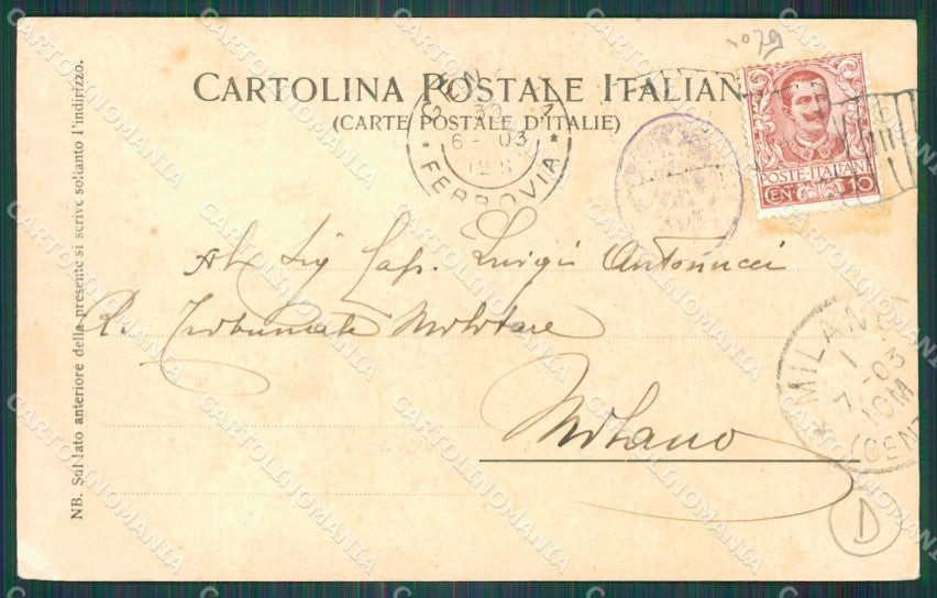 Genova Città Militari Artiglieria cartolina QZ6172 – retro