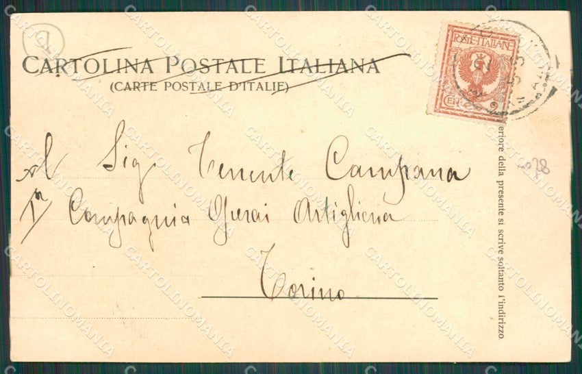 Genova Città Militari Artiglieria cartolina QZ6173 – retro